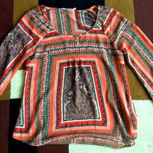 Patterned Tunic Blouse